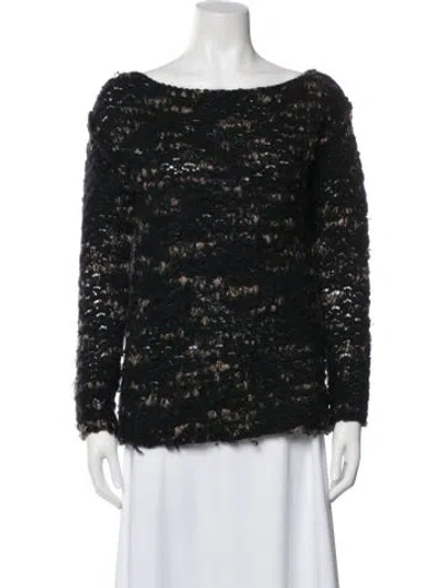 Pre-owned Skaist-taylor Bateau Neckline Sweater In Blue