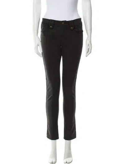 Pre-owned Skaist-taylor Mid-rise Skinny Leg Jeans In Black