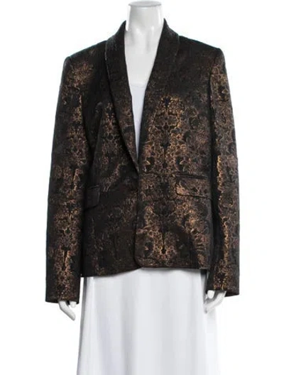 Pre-owned Skaist-taylor Patterned Blazer In Brown