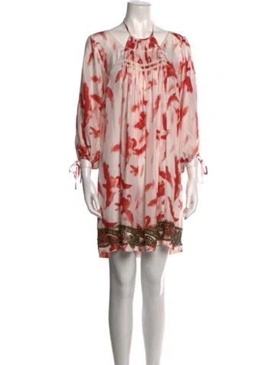 Pre-owned Skaist-taylor Silk Mini Dress In Neutral