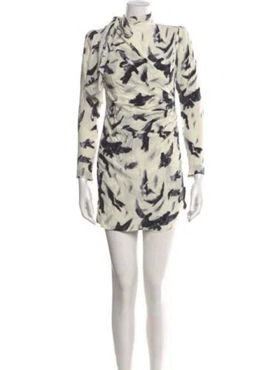 Pre-owned Skaist-taylor Silk Mini Dress In White