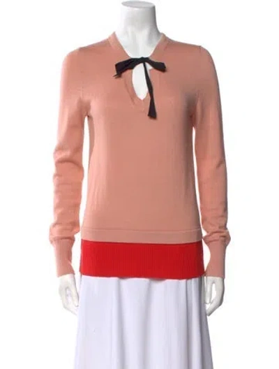 Pre-owned Skaist-taylor V-neck Long Sleeve Sweatshirt In Multi