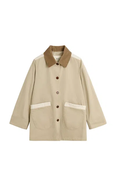 Skall Dawn Cotton-linen Jacket In Tan
