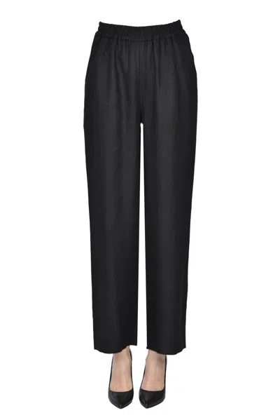 Skall Linen Trousers In Black