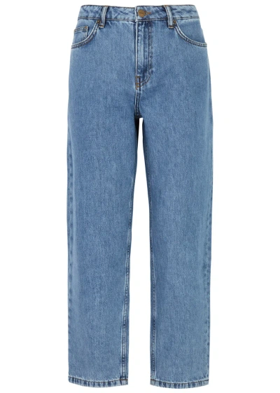 Skall Studio Allison Cropped Straight-leg Jeans In Blue