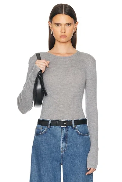 Skall Studio Amy Top In Grey Melange