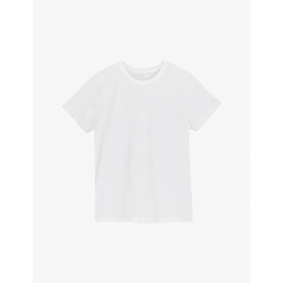Skall Studio Womens Optic White Andy Round-neck Organic-cotton T-shirt