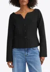 Skall Studio Athena Linen Blazer In Black