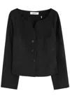 Skall Studio Athena Linen-blend Blazer In Black