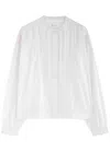 Skall Studio Aurora Embroidered Cotton Blouse In White