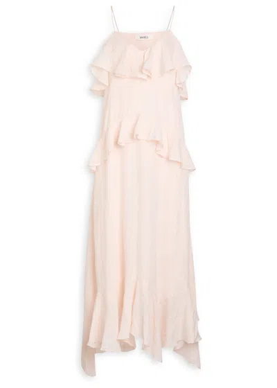 SKALL STUDIO SKALL STUDIO BENEDICTE RUFFLED LINEN MAXI DRESS
