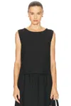 Skall Studio Womens Black Calla Boxy-fit Linen-cotton Top In Black