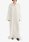 Skall Studio Camellia Embroidered Maxi Dress With Hood In White