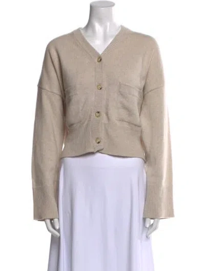 Pre-owned Skall Studio Cashmere V-neck Sweater In Neutral