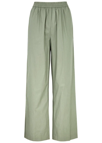 Skall Studio Claudia Cotton Trousers In Green