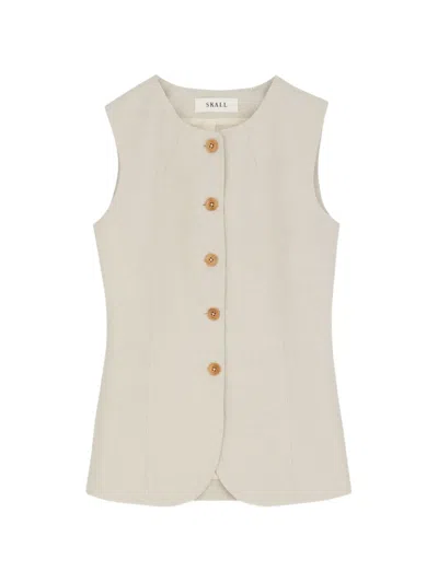 Skall Studio Clementine Tailored Waistcoat In Gray