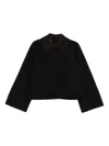 Skall Studio Corduroy-collar Jacket In Black
