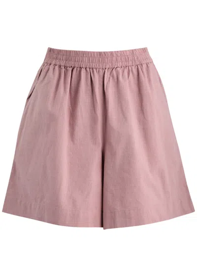 Skall Studio Edgar Cotton-blend Shorts In Pink