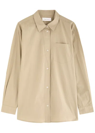 Skall Studio Edgar Cotton-poplin Shirt In Beige