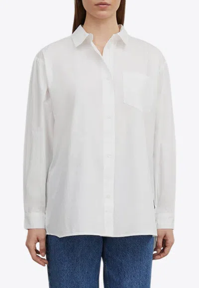 Skall Studio Edgar Oversized Long-sleeved Shirt In White