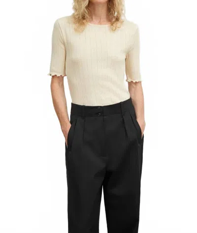 Skall Studio Edie Short Sleeve Tee In Light Beige In Neutral