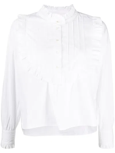 Skall Studio Elsie Ruffled Shirt In White