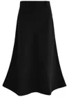 Skall Studio Emina Linen-blend Midi Skirt In Black