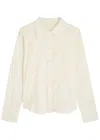 Skall Studio Fauna Floral-embroidered Cotton Shirt In Cream