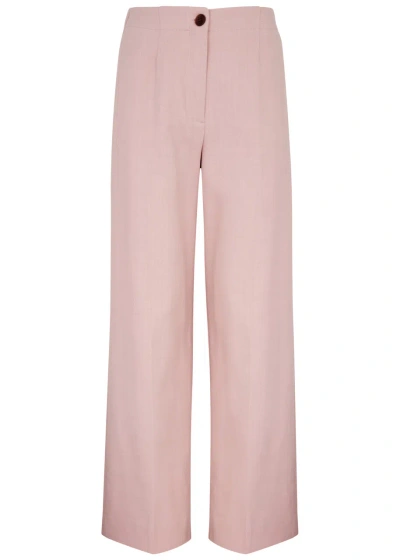 Skall Studio Harrison Wide-leg Cotton Trousers In Pink