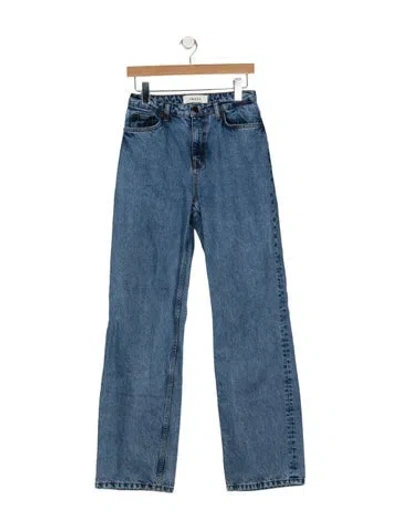 Pre-owned Skall Studio High-rise Straight Leg Jeans In Blue