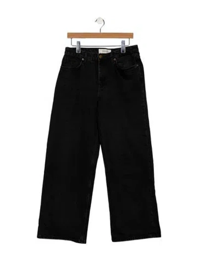 Pre-owned Skall Studio High-rise Wide Leg Jeans In Black