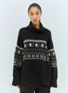 Skall Studio Leonora Fair-isle Turtleneck Sweater In Black