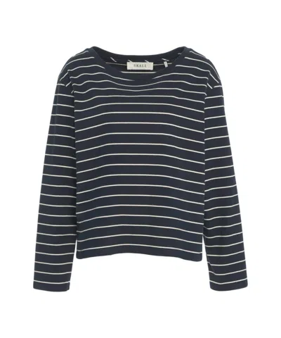 Skall Studio Long-sleeve Loui T-shirt With Classic Round Neckline In Blue