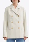 Skall Studio Madison Double-breasted Blazer In White