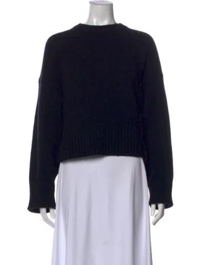 Pre-owned Skall Studio Merino Wool Crew Neck Sweater In Black