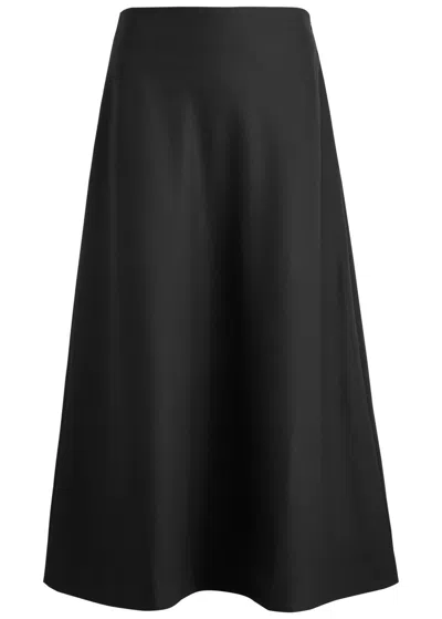 Skall Studio Mila Wool Midi Skirt In Black