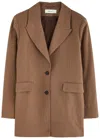 Skall Studio Milan Linen-blend Blazer In Brown