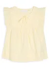 Skall Studio Nadja Pleated Cotton Blouse In Yellow