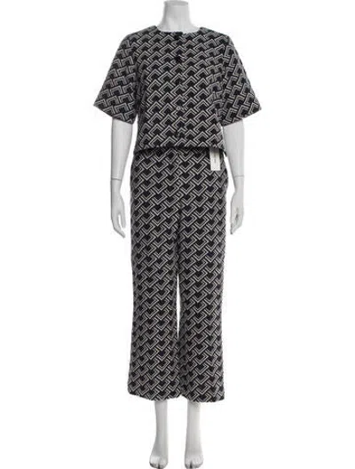 Pre-owned Skall Studio Patterned Pant Set In Blue