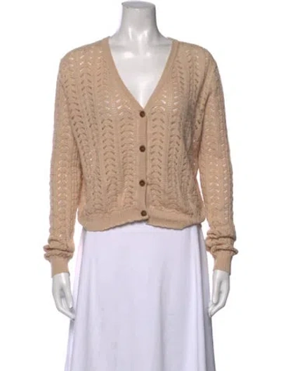 Pre-owned Skall Studio Patterned V-neck Sweater In Neutrals