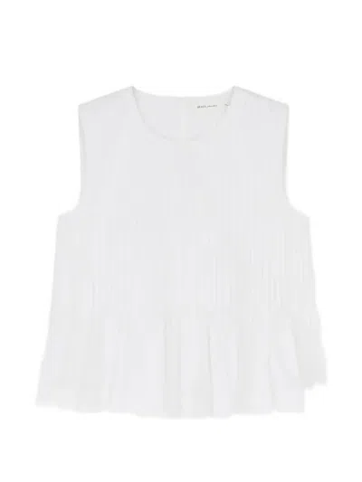 Skall Studio Pavlova Pintuck-detail Top In White