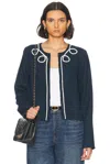 Skall Studio Pearl Jacket In Navy Eclipse
