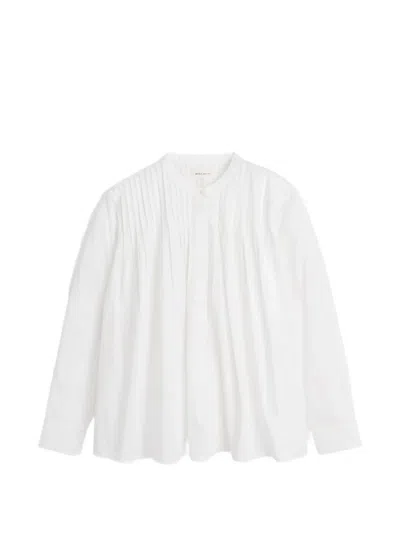 Skall Studio Pintuck-detail Dot Shirt In White