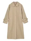 Skall Studio Raglan-sleeve Button Coat In Brown