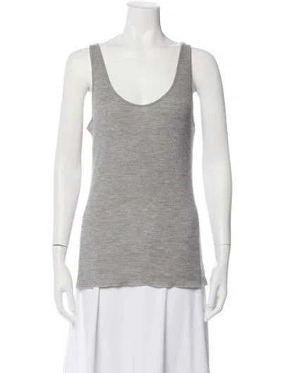 Pre-owned Skall Studio Scoop Neck Sleeveless Top In Grey