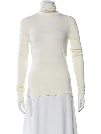 Pre-owned Skall Studio Turtleneck Long Sleeve Top In Neutral