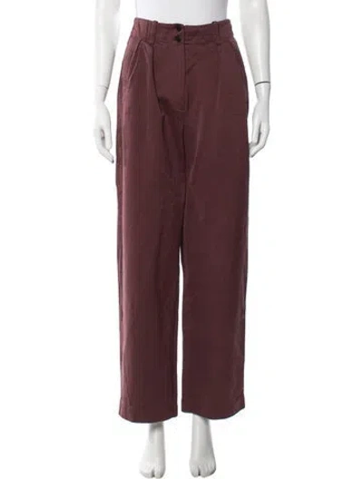 Pre-owned Skall Studio Wide Leg Pants In Burgundy