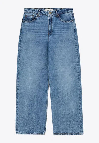 Skall Studio Willow Wide-leg Washed Jeans In Blue