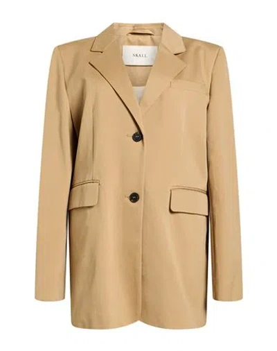 Skall Studio Woman Blazer Beige Size 8 Cotton