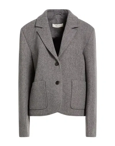 Skall Studio Woman Blazer Grey Size 12 Recycled Wool In Gray